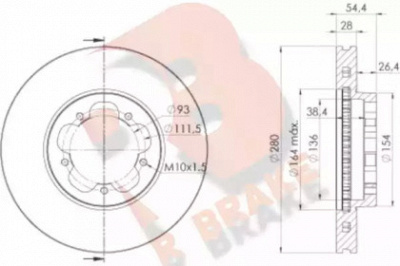 R BRAKE 78rbd25632 -  Тормозной диск